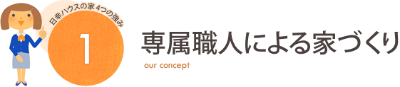 専属職人による家づくり 日幸ハウス4つの強み