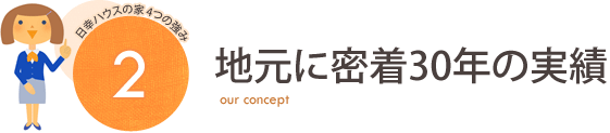 地元に密着30年の実績 日幸ハウス4つの強み